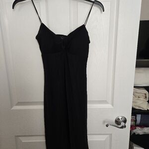 Elegant Black Spaghetti Strap Dress